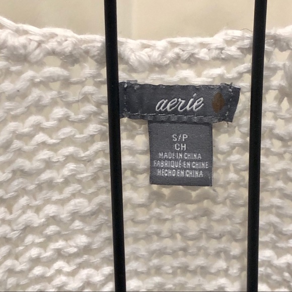 Aerie white knit tank top - Picture 3 of 3